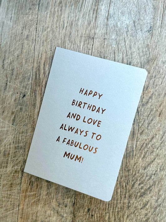 Fabulous Mum Birthday CA05 - Pack of 6